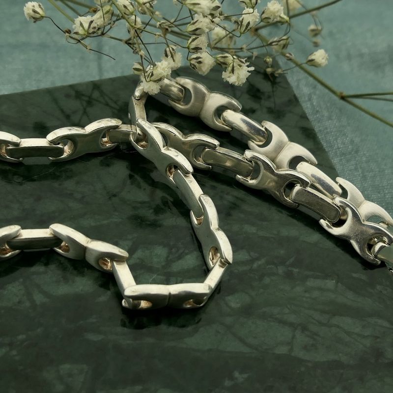 Image 2 of Silver fantasy link chain.