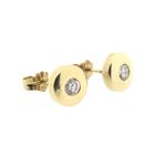 Image 3 of Gold stud earrings with zirconia
