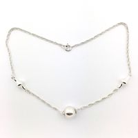 Silver fantasy necklace with a ball