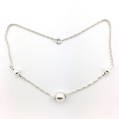 Image 1 of Silver fantasy necklace with a ball