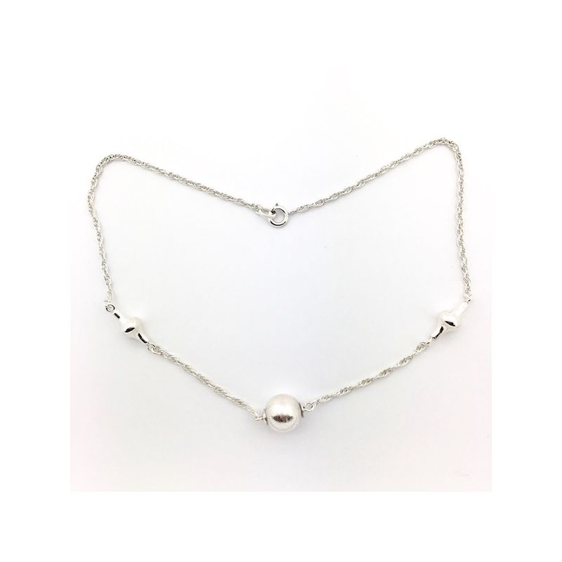 Image 1 of Silver fantasy necklace with a ball