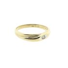 Image 4 of Gold solitaire ring with diamond; 0.04 ct.