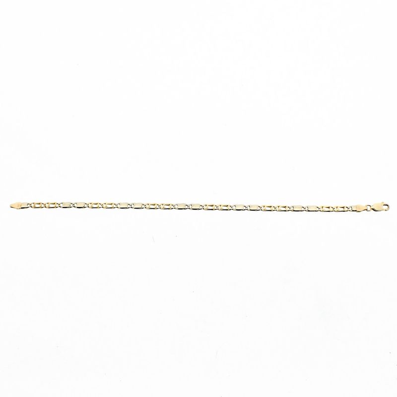 Image 5 of Two-tone gold Figaro link bracelet