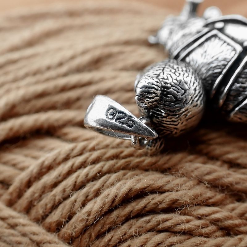 Image 4 of Silver pendant of a bear