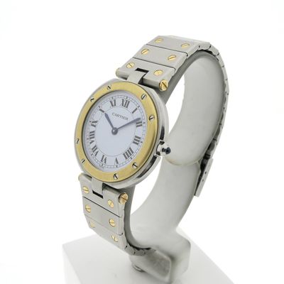 Image 2 of Cartier Santos Ronde 32mm 8191; 18k. Gold/steel watch