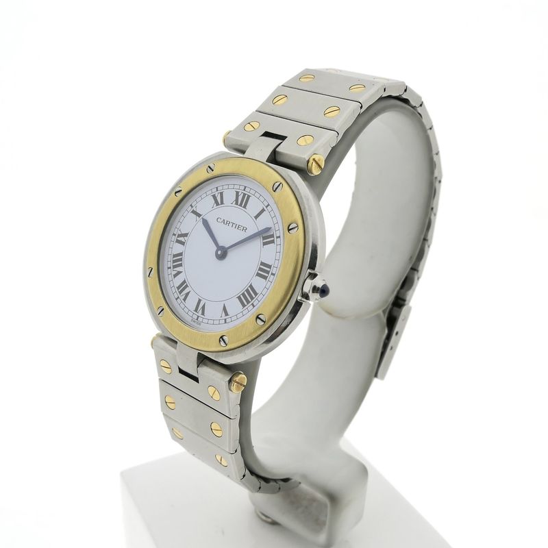 Image 2 of Cartier Santos Ronde 32mm 8191; 18k. Gold/steel watch