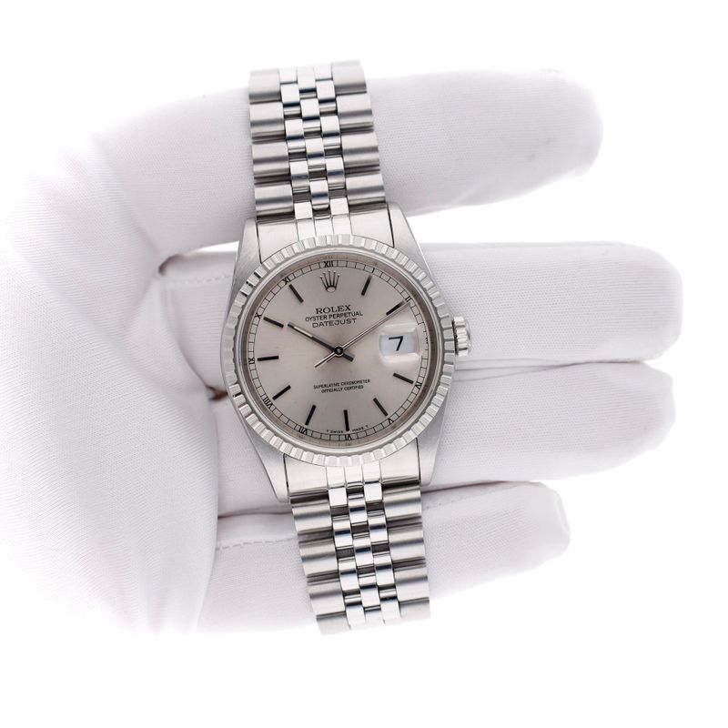 Afbeelding 10 van Rolex Datejust 36mm 16220; Vintage Automatisch Horloge