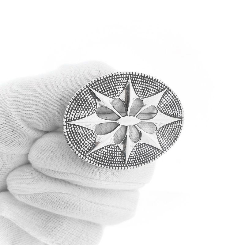 Image 10 of Vintage silver starburst brooch