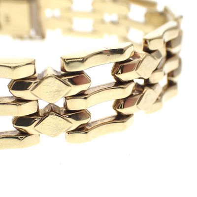 8 carat wide tank link bracelet Image 2 of 8 carat wide tank link bracelet