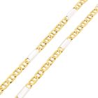 Afbeelding 6 van Bicolor gouden marineschakel ketting | 61,5 cm 