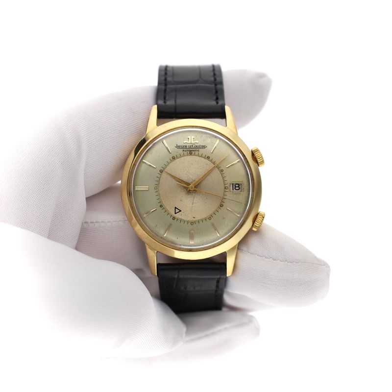 Afbeelding 5 van Jaeger LeCoultre Memovox Ref. 855; Vintage 18k. Gouden Heren Horloge