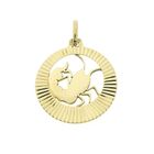 Image 5 of Gold zodiac sign pendant; Cancer
