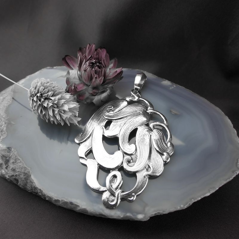 Image 2 of Antique silver pendant | Art Nouveau