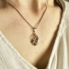 Image 6 of Golden fantasy pendant with diamond | 0.25 ct.