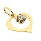 Image 8 of Gold pendant of a heart with zirconia