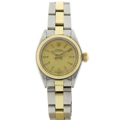 Image 1 of Rolex Oyster Perpetual 6719; Vintage gold/steel ladies' watch