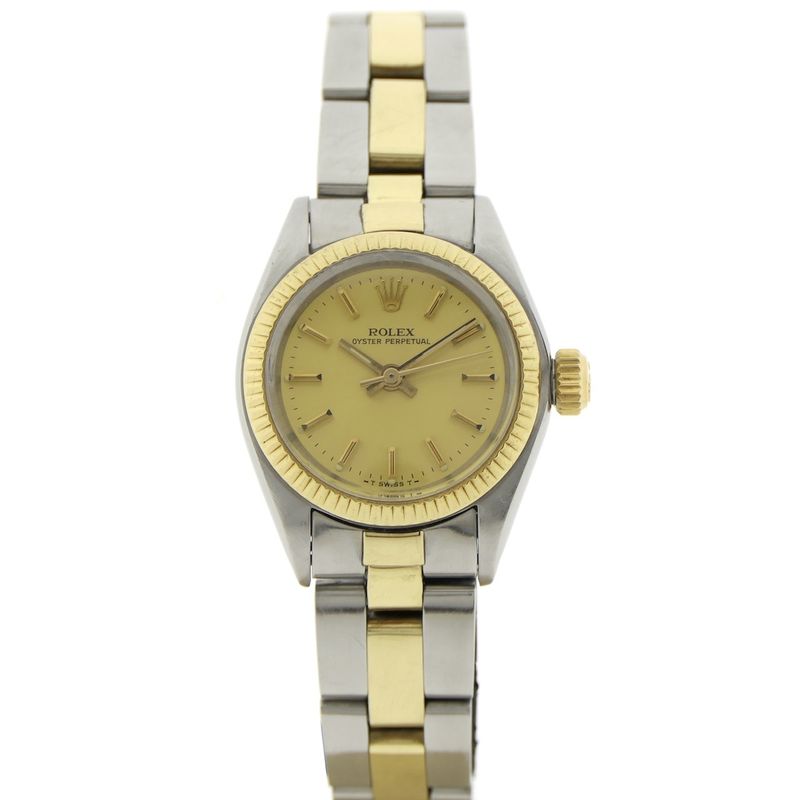 Image 1 of Rolex Oyster Perpetual 6719; Vintage gold/steel ladies' watch