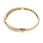 Image 5 of Gold bracelet with emerald and diamond 0.51 ct.; Vintage | Ø 57 mm