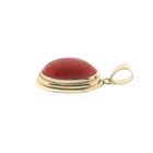 Image 3 of Antique gold pendant with blood coral.