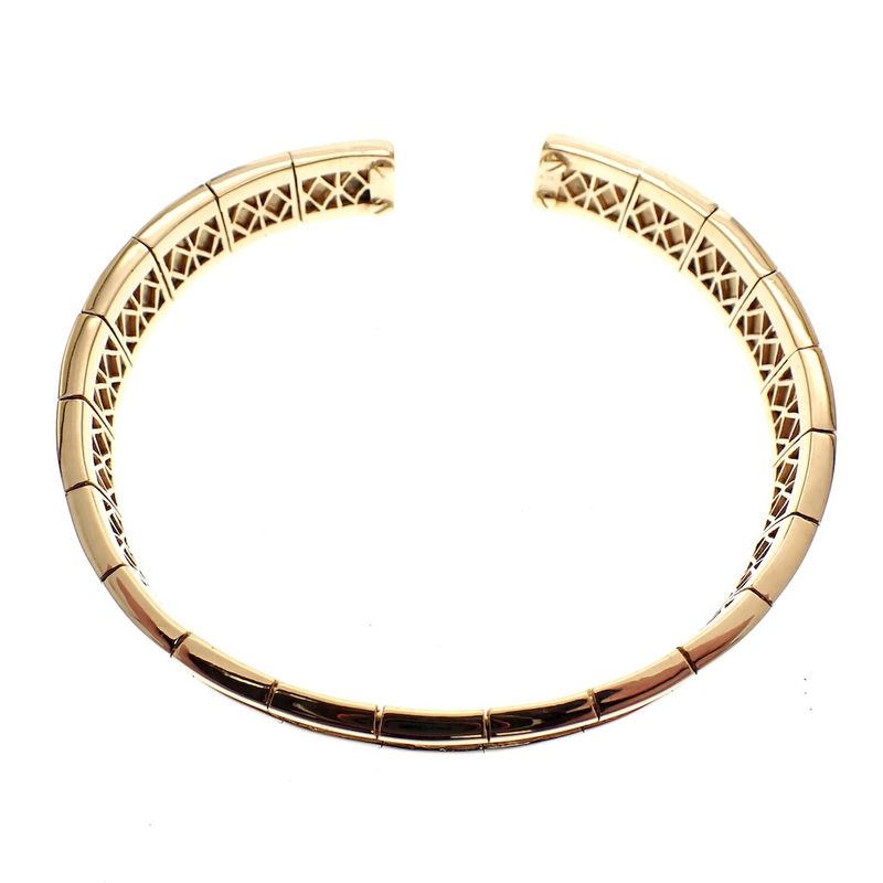 Image 4 of Gold textured clamp bracelet; Size L