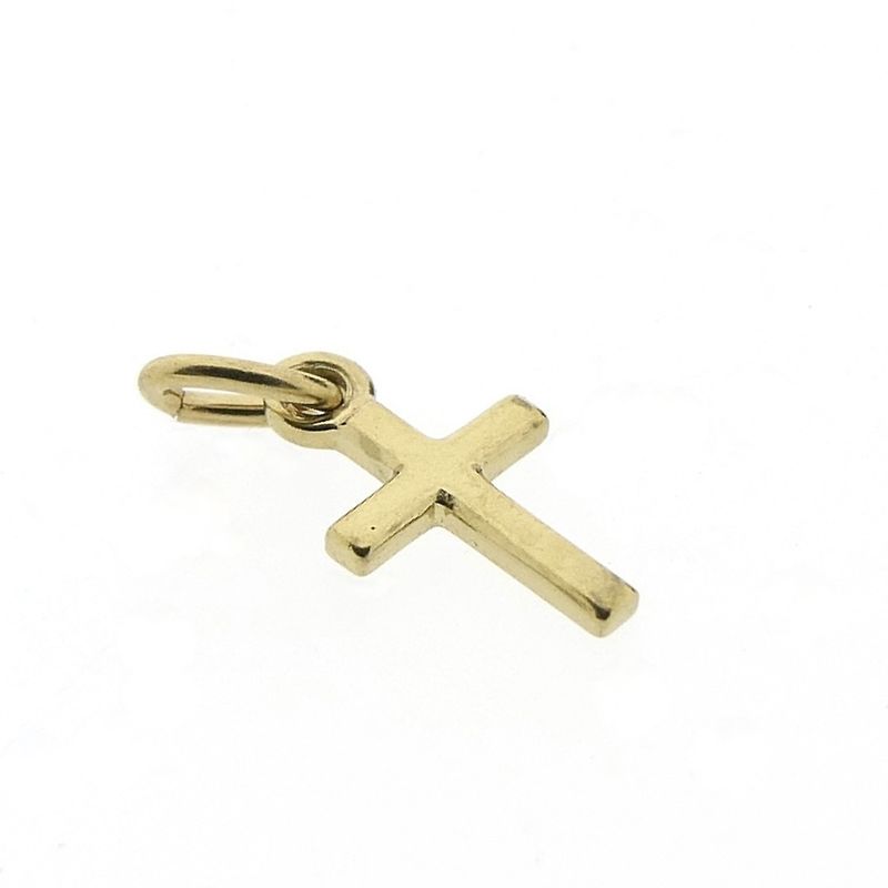 Image 4 of Gold minimalist pendant of a cross