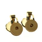 Image 6 of Gold clip-on earrings with precious opal | Vintage