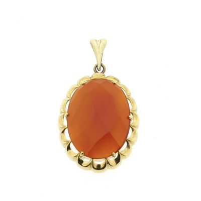 Image 1 of Vintage gold pendant with carnelian.
