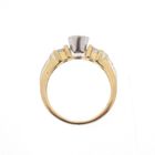 Image 7 of Two-tone gold ring with diamonds; 0.54