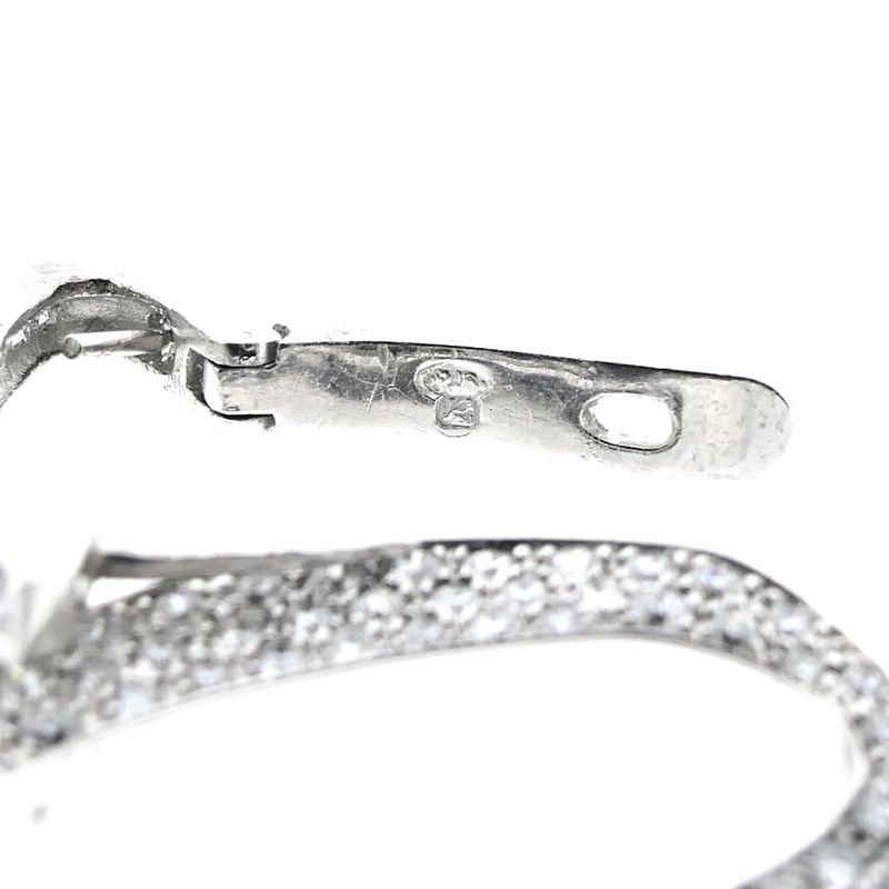 Image 3 of White gold earrings with diamonds; 1.58 ct.