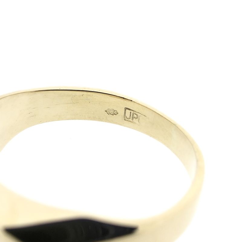 Image 6 of Tricolor gold men's signet ring.