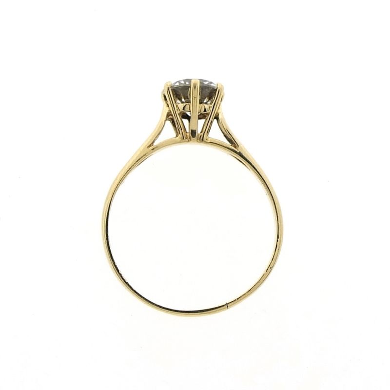 Image 10 of Gold solitaire ring with zirconia