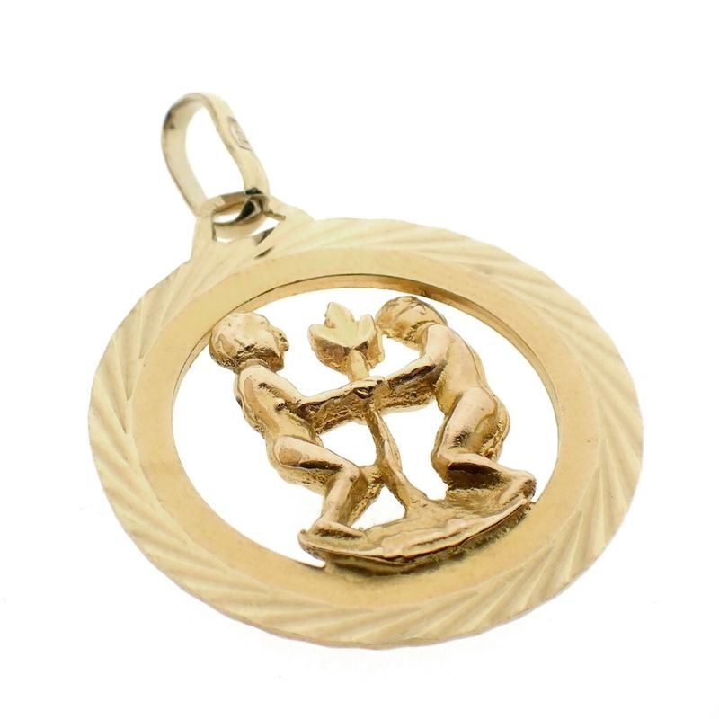 Image 5 of Gold pendant of the zodiac sign Gemini