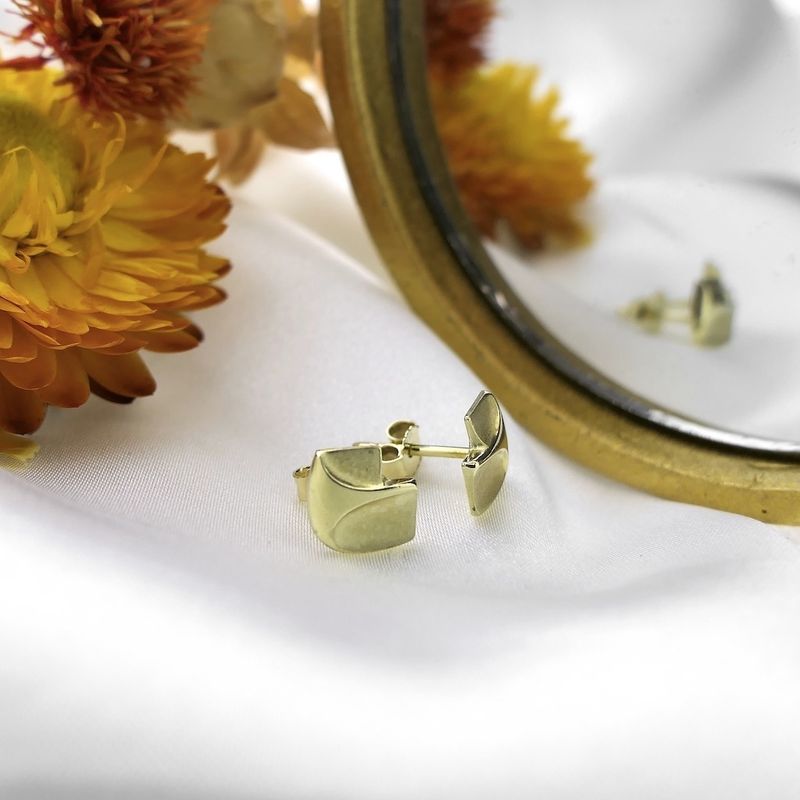 Image 2 of Golden fantasy stud earrings