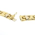 Image 4 of Two-tone gold fantasy link necklace