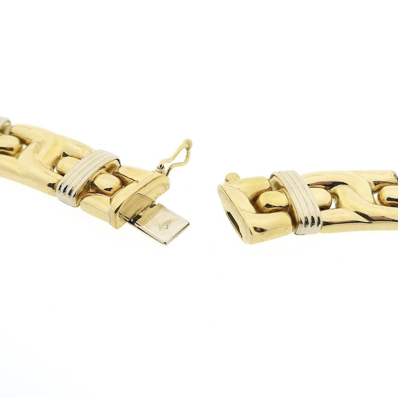 Image 4 of Two-tone gold fantasy link necklace