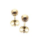 Image 4 of Gold stud earrings with round button