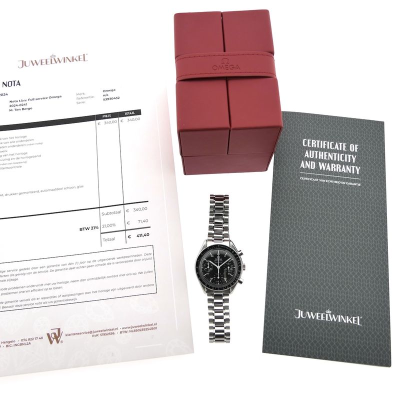 Image 14 of Omega Speedmaster Reduced; Automatic Chronograph watch