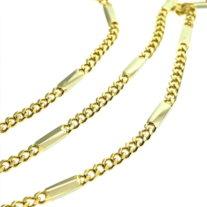 Image 3 of Gold closed Figaro link chain | 46.5 cm