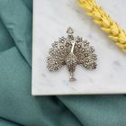 Image 2 of Vintage silver peacock brooch