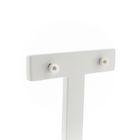 Image 3 of White gold stud earrings with pearl