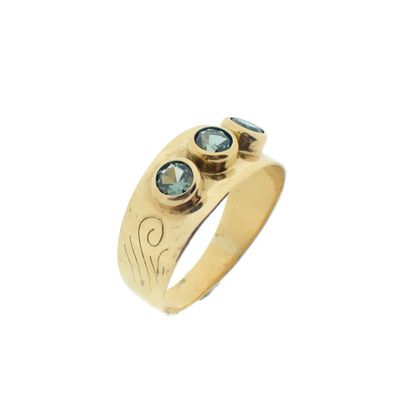 Image 1 of Gold ring with tourmaline