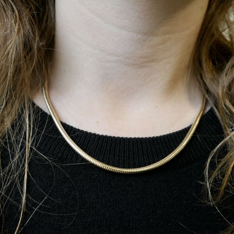 Image 10 of Gold snake link chain