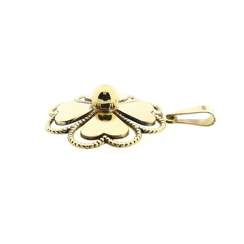 Afbeelding 7 van Gouden hanger van een klavertje vier