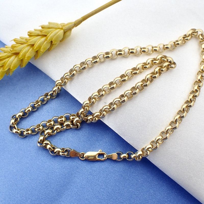Image 6 of Gold jasseron link chain | 45 cm