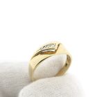 Image 7 of Gold ring with diamond; 0.04 ct.
