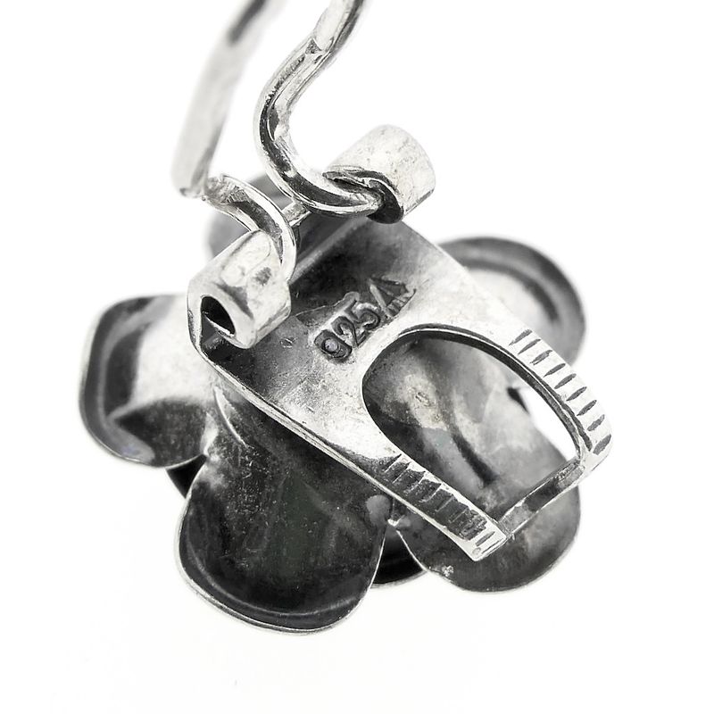 Image 6 of Silver rose clip-on earrings