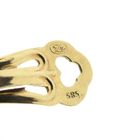 Image 4 of Vintage gold clip-on earrings; Leaves