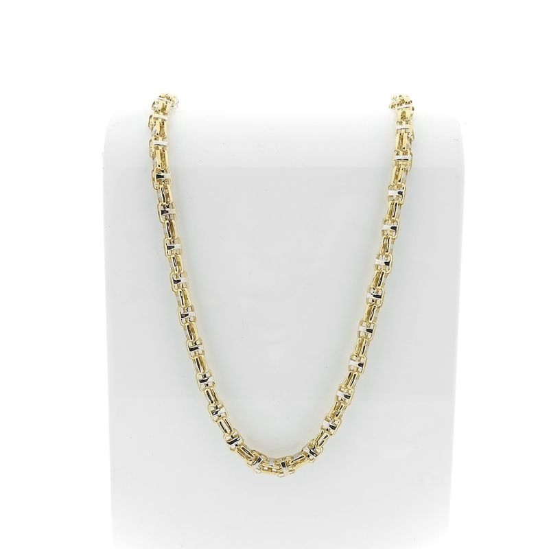 Image 1 of Two-tone gold magnum link chain