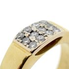 Image 3 of Gold pavé ring set with diamonds; 0.12 ct.