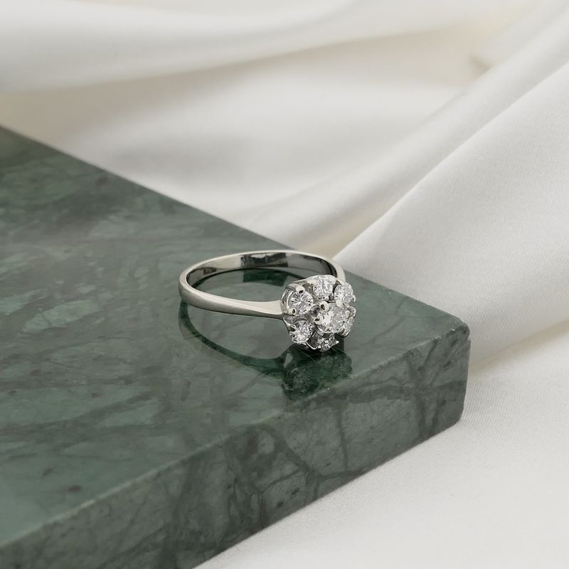 Image 2 of White gold cocktail ring with diamond | 0.47 ct.